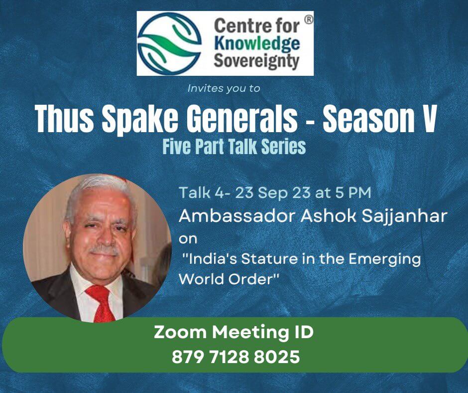 Thus Spake Generals – Season 5 “India’s Stature in the Emerging World ...